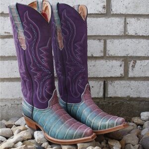 Dingo Purple and Blue Cowboy Boots